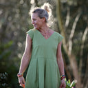 Robe Louison - lin vert pomme - Quintessence