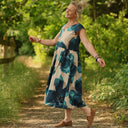 Robe Louison - satin de coton Jardin d’Hiver - Quintessence