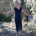 Robe Louison - viscose/lin bleu marine - Quintessence