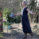 Robe Louison - viscose/lin bleu marine - Quintessence