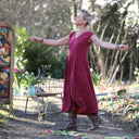 Robe Louison - viscose/lin cerise noire - Quintessence