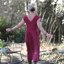 Robe Louison - viscose/lin cerise noire - Quintessence