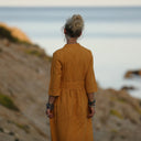 Robe Manon - lin ocre - Quintessence