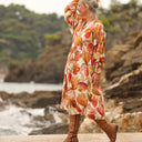 Robe Orlane - satin de coton poésie d’automne - Quintessence