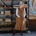 Robe Pauline — Velours côtelé camel - Quintessence