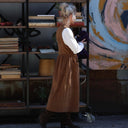Robe Pauline — Velours côtelé camel - Quintessence