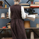 Robe Pauline — Velours côtelé chocolat - Quintessence