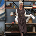 Robe Pauline — Velours côtelé chocolat - Quintessence