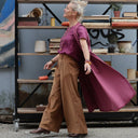 Robe Pauline — Velours côtelé framboise - Quintessence