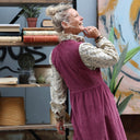 Robe Pauline — Velours côtelé framboise - Quintessence