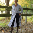 Robe Pensée - Rayures bleues argentées - Quintessence