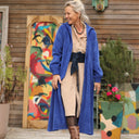 Robe Pensée - Velours côtelé bleu majorelle - Quintessence