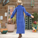 Robe Pensée - Velours côtelé bleu majorelle - Quintessence