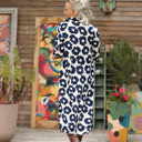 Robe Pensée - Viscose fleurs marine - Quintessence