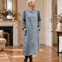 Robe Perrine — Flanelle de coton carreaux grisés - Quintessence