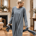 Robe Perrine — Flanelle de coton carreaux grisés - Quintessence