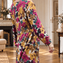 Robe Perrine — Viscose imprimée Brume de grenat - Quintessence