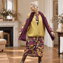 Robe Perrine — Viscose imprimée Brume de grenat - Quintessence
