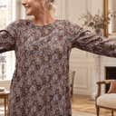 Robe Perrine — Viscose imprimée Lilas des bois - Quintessence
