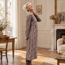 Robe Perrine — Viscose imprimée Lilas des bois - Quintessence