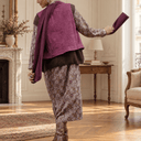 Robe Perrine — Viscose imprimée Lilas des bois - Quintessence