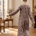 Robe Perrine — Viscose imprimée Lilas des bois - Quintessence