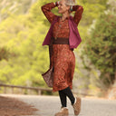 Robe Reine — Satin de coton écorce moka - Quintessence
