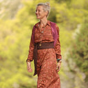 Robe Reine — Satin de coton écorce moka - Quintessence