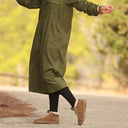 Robe Reine — Toile de coton vert sous-bois - Quintessence