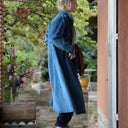 Robe Reine — Velours côtelé bleu officier - Quintessence