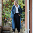 Robe Reine — Velours côtelé bleu officier - Quintessence