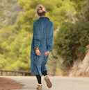 Robe Reine — Velours côtelé bleu officier - Quintessence