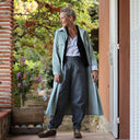 Robe Reine — Velours côtelé vert d'eau - Quintessence