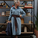Robe Reine — Velours milleraie bleu nuage - Quintessence