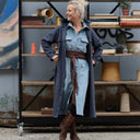 Robe Reine — Velours milleraie bleu nuage - Quintessence