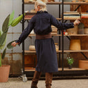 Robe Reine — Velours milleraie marine - Quintessence