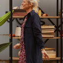 Robe Reine — Velours milleraie marine - Quintessence