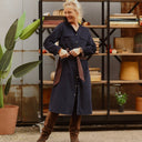 Robe Reine — Velours milleraie marine - Quintessence