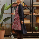 Robe Reine — Velours milleraie marine - Quintessence
