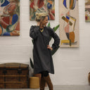 Robe Rosine - flanelle grise - Quintessence