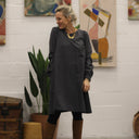 Robe Rosine - flanelle grise - Quintessence