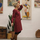 Robe Rosine - sergé de coton grenat - Quintessence