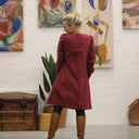 Robe Rosine - sergé de coton grenat - Quintessence