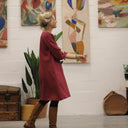 Robe Rosine - sergé de coton grenat - Quintessence