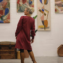 Robe Rosine - sergé de coton grenat - Quintessence