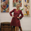 Robe Rosine - sergé de coton grenat - Quintessence