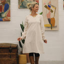 Robe Rosine - velours côtelé ivoire - Quintessence