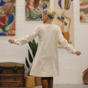 Robe Rosine - velours côtelé ivoire - Quintessence