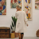 Robe Rosine - velours côtelé ivoire - Quintessence