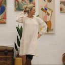 Robe Rosine - velours côtelé ivoire - Quintessence